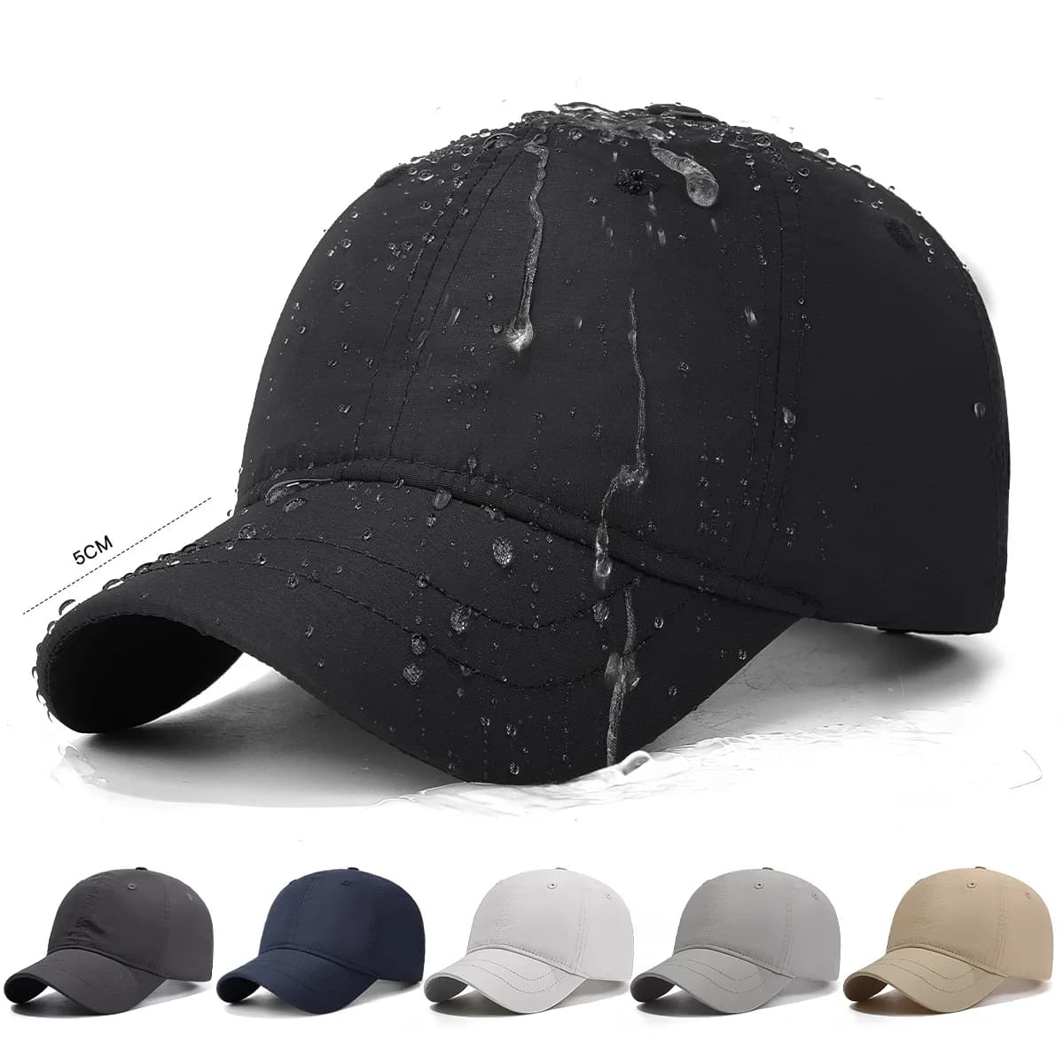 Nuovo Cappellino da Baseball Semplice, Stile Coreano, Impermeabile, Cappello a Becco d'Anatra per Uomo e Donna, Viaggi all'Aperto, Escursionismo, Cappello da Sole Casual