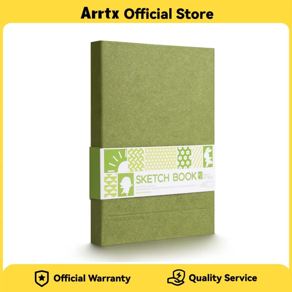 Arrtx Premium Hardcover Sketch Book 60 Sheets/120 Pages 180 GSM Thick Acid-Free Drawing Paper