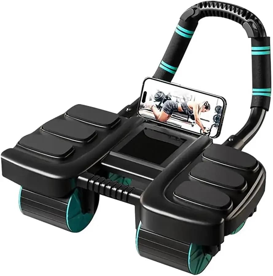 2025 New Automatic Rebound Ab Roller Wheel with Elbow Support & 4-Wheel Design - Core Exercise Equipment for Home Gym, Abdominal