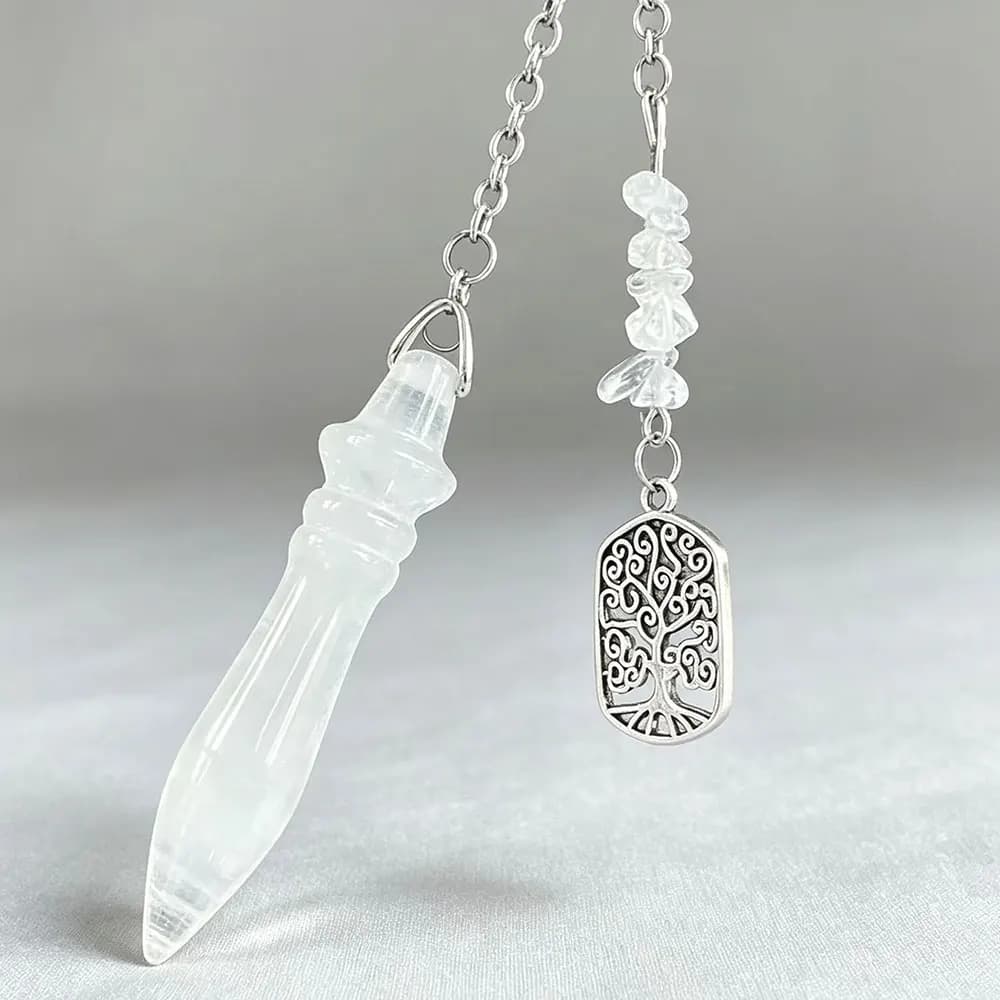Egyptian Natural Stone Pendant Pendulum for Divination Dowsing Real Rock Crystal Pink Quartz Tiger Eye Thot Reiki Pendulo x212