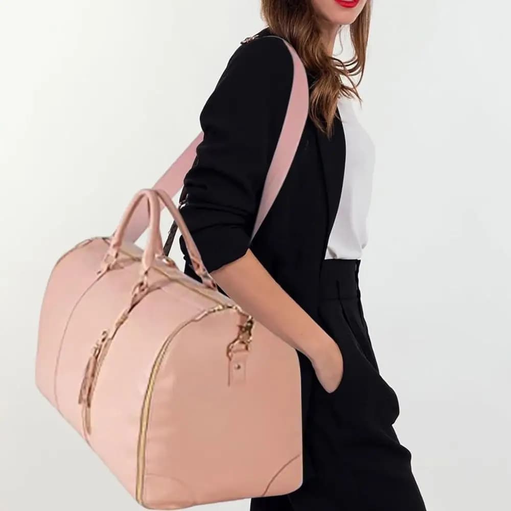 Foldable Travel Clothing Bag Large Capacity Comfortable Handle Laundry Carrier Waterproof Portable Carry On Garment Bag Weekend