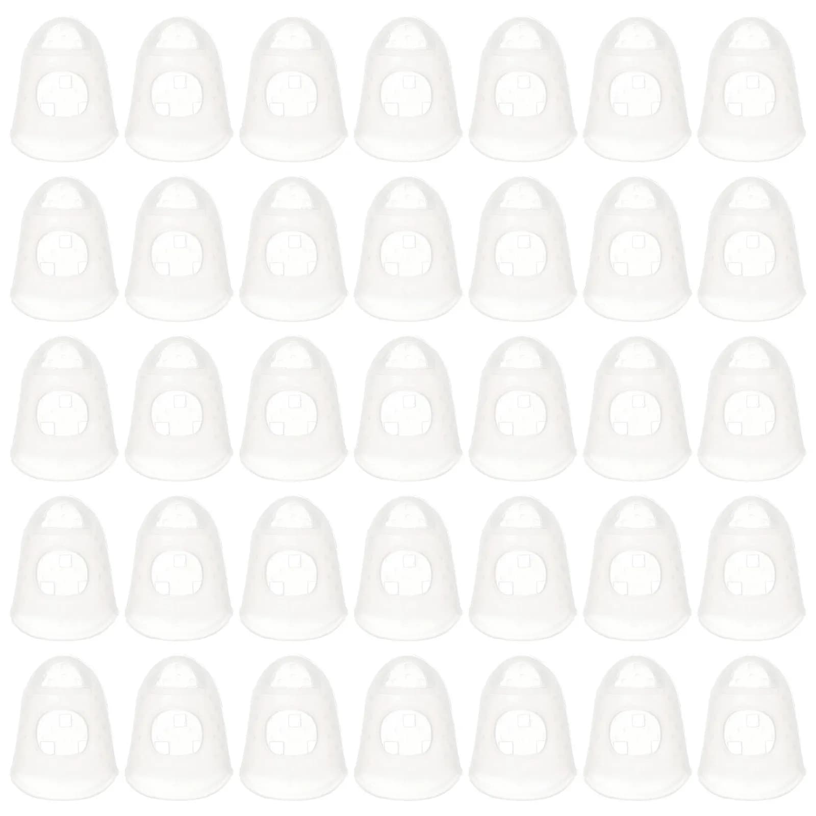 40Pcs Guitar Fingertip Protector Set Silicone Finger Guards for Ukulele Electric Acoustic Guitar Beginners Finger Pain Relief