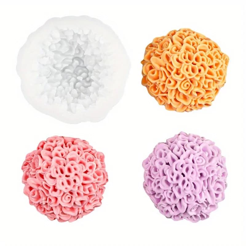 Un stampo in silicone calendula fai da te crisantemo aromaterapia candela stampi per ornamenti in gesso Stampi per ornamenti a goccia giorno dei morti