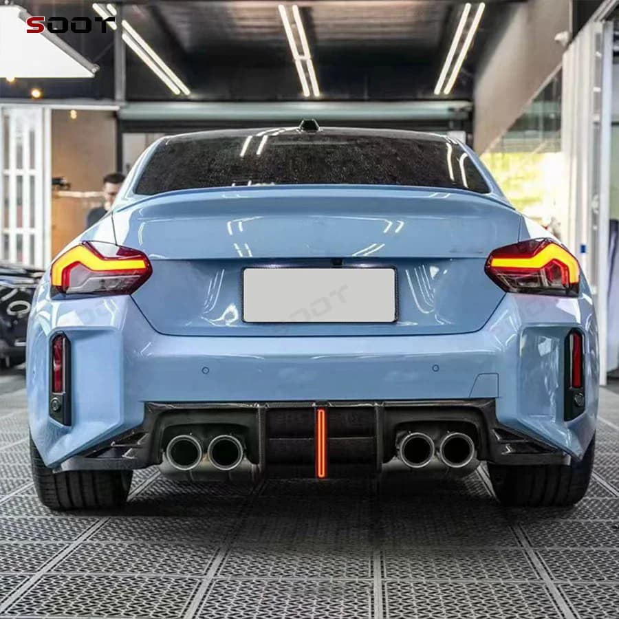 For BMW G87 M2 2023 2024+ Carbon Fiber Rear Bumper Diffuser Lip Spoiler Body Kit Exterior Modification Accessories