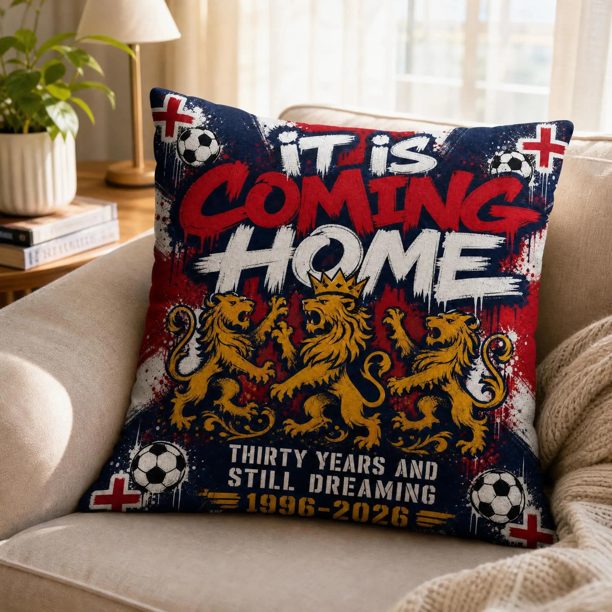 Federa per cuscino Years Football Dream, adatta per la decorazione del divano e della camera da letto, regalo unico per le vacanze