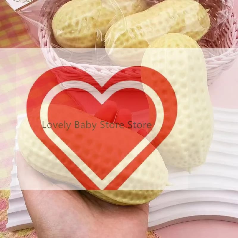 【BS】Crunchy Squeeze Peanut Stress Ball, Buttery Soft Squishy Sensory Fidget Toy, Anti-Stress Relief For Kids & Adults