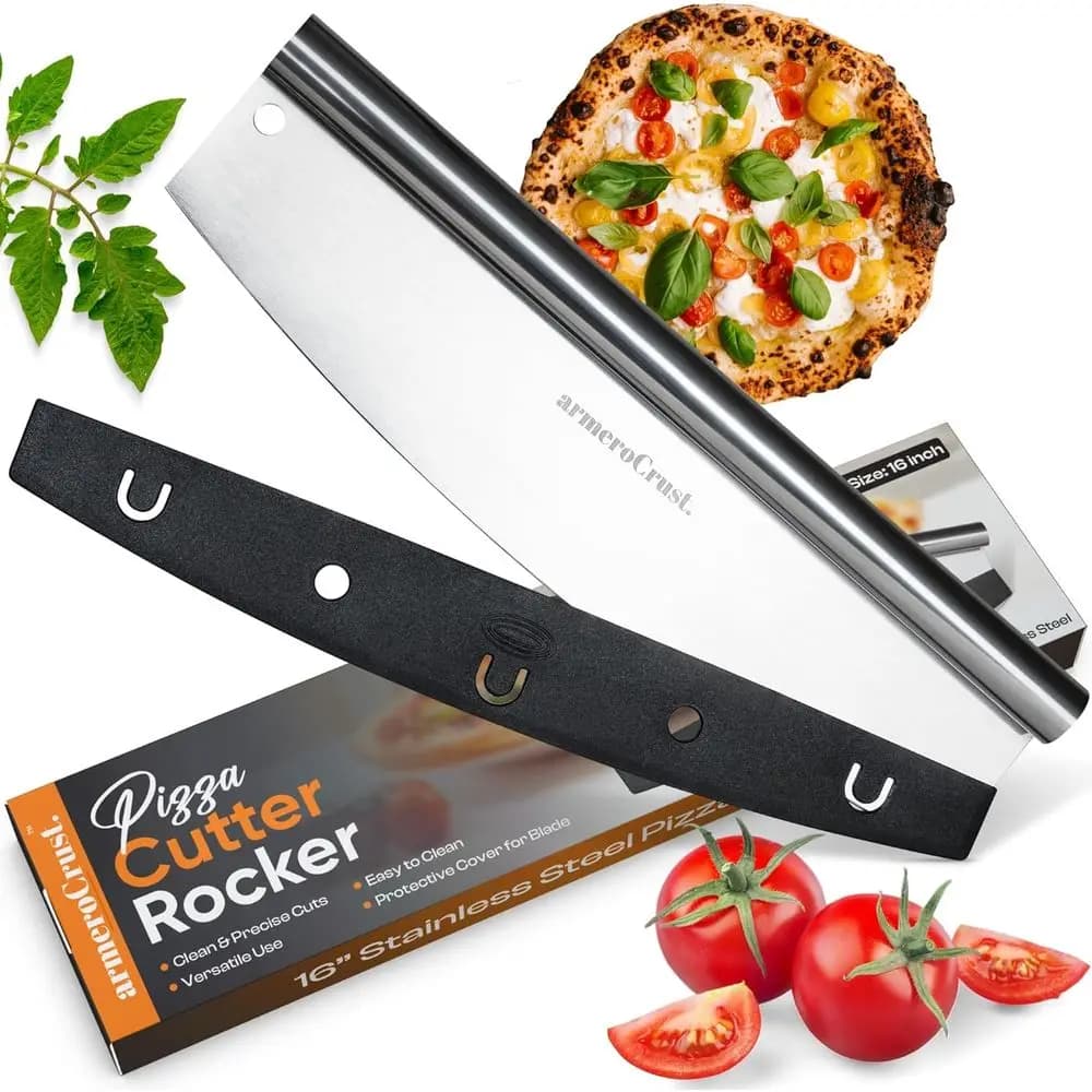 16-Inch Premium Pizza Rocker Slicer - Efficient Cutting for Perfect Pizza Slices
