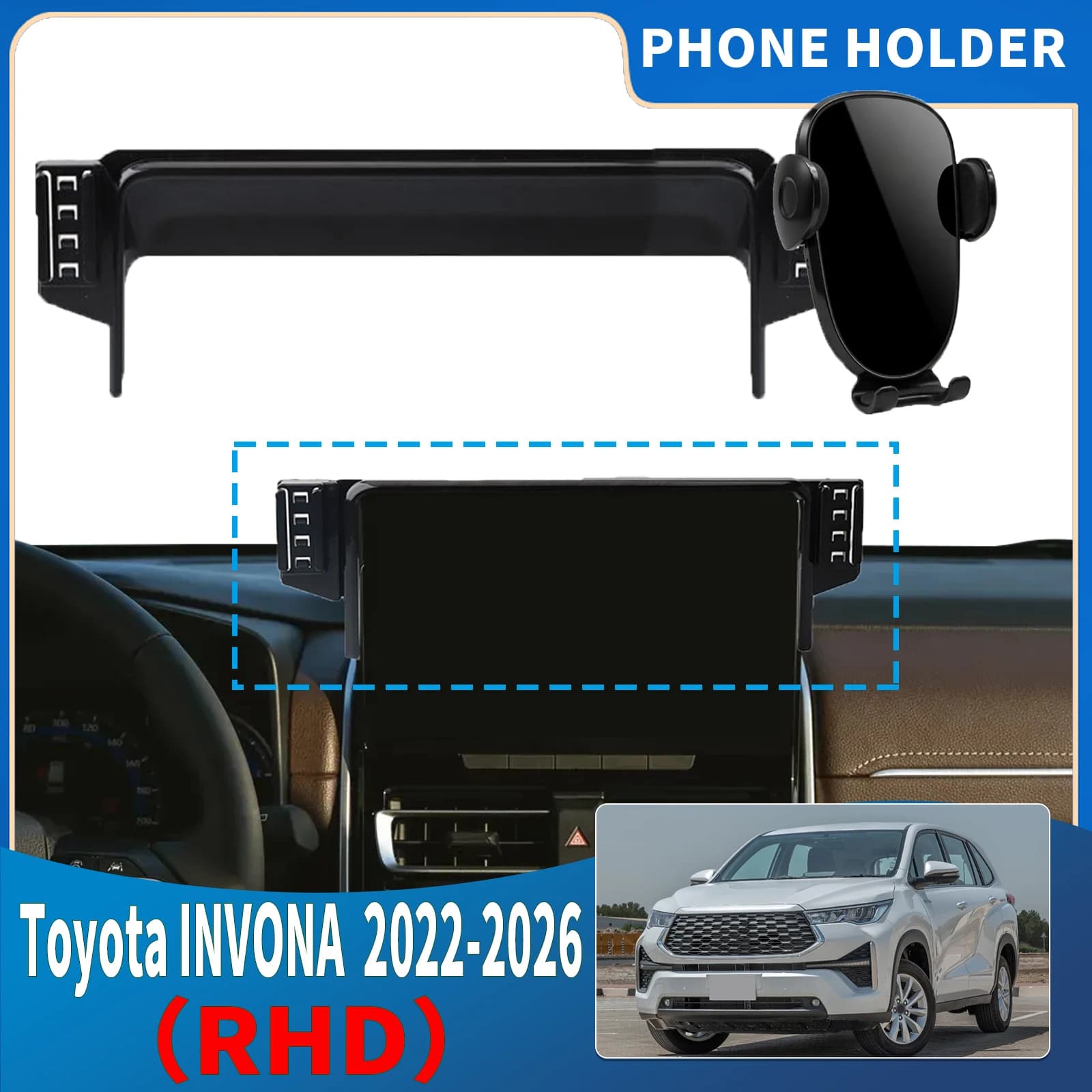 for Toyota INVONA AG10 2022 2023 2024-2026 ​​Integrated Screen Mount Phone Holder Mount Car accessoires