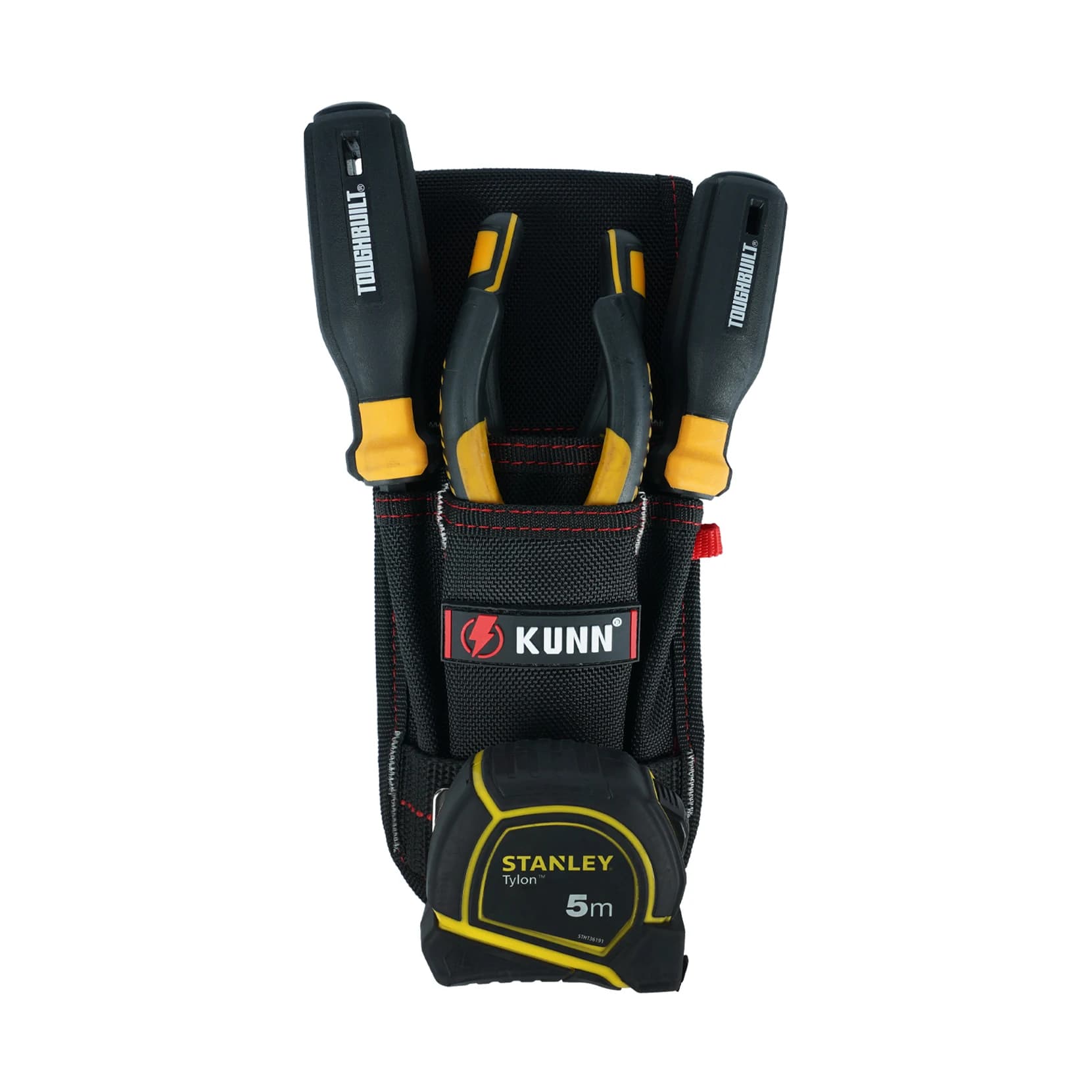 Small KUNN Tool Holder with Belt Clips, Organizer Tools with Meter Door to Tape, Tool Holder Bag