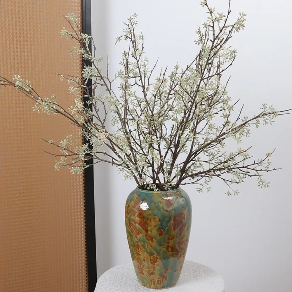 Handmade Artificial Eucalyptus Berries Plastic Real Touch Eucalyptus Nut Branch Floral Arrangement Green Plants