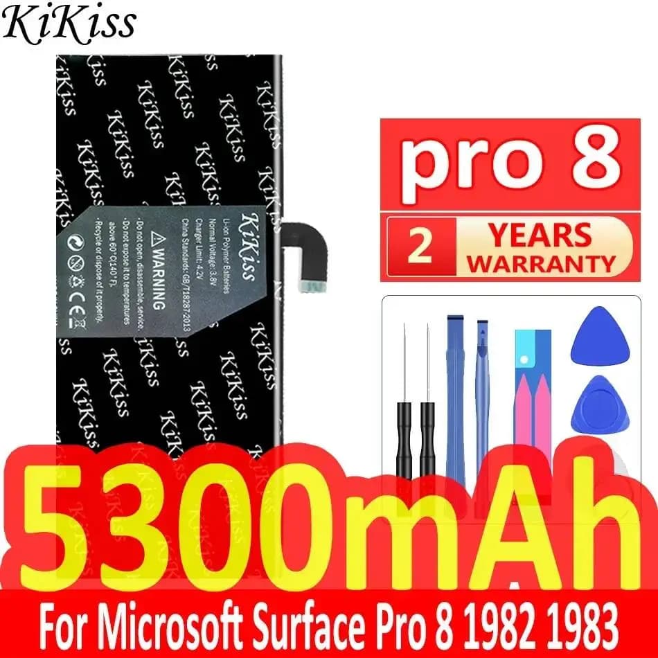 Tablet Battery For Microsoft Surface Pro 8 1982 1983 96BTA016H 96BTA015H Reliable Replacement 5300mAh Stable