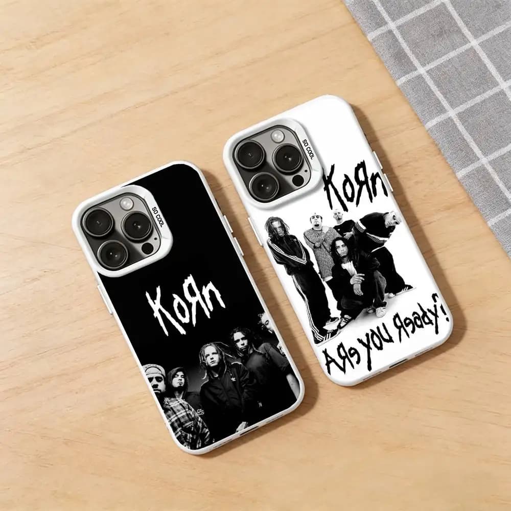 Cover per telefono Metal Rock Band K-Korn per iPhone 17 16 15 14 13 12 11 Pro Plus Max Air Mini X XS con paraurti in TPU