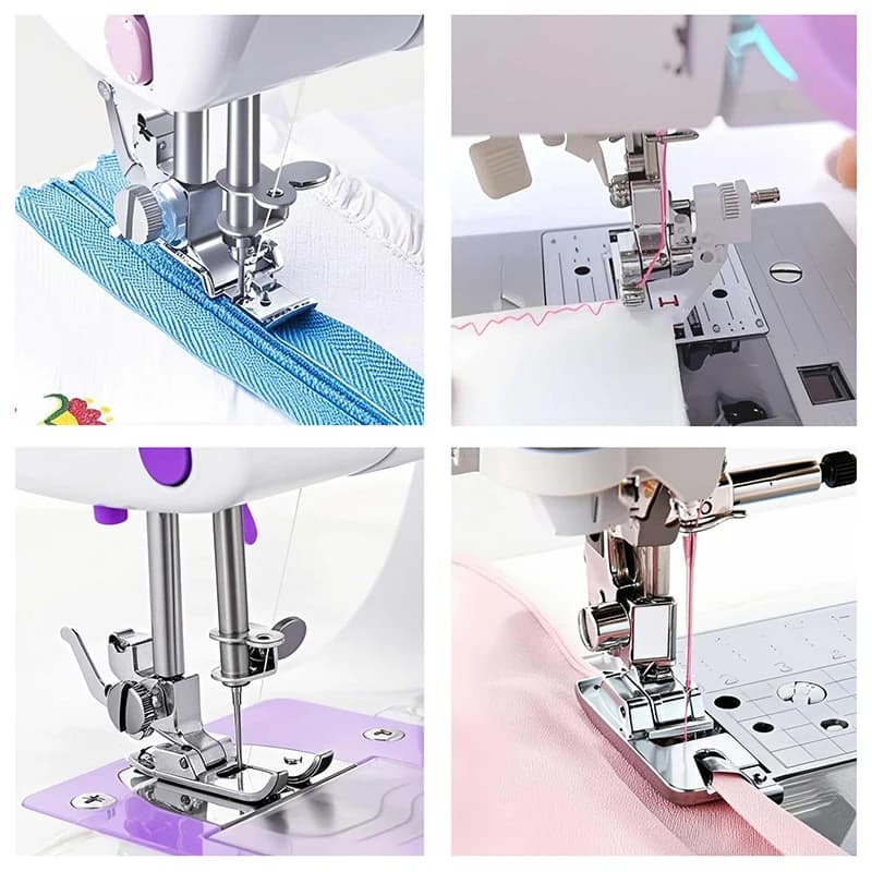 △ 11 Pcs Sewing Machine Presser Feet Kit, Rolled Hem Feet, Invisible Zipper Foot For Low Shank Sewing Machine