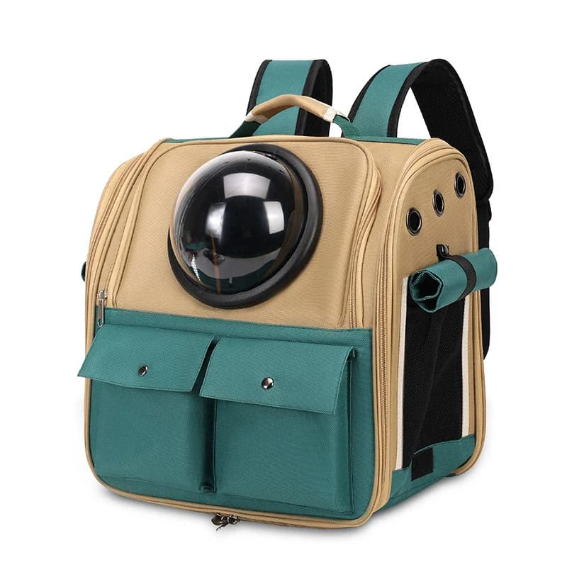 Portable Large Capacity Pet Backpack with Dual Handles and Shoulder Straps for Cats and Dogs, Breathable Travel Bag for Pet 5KG