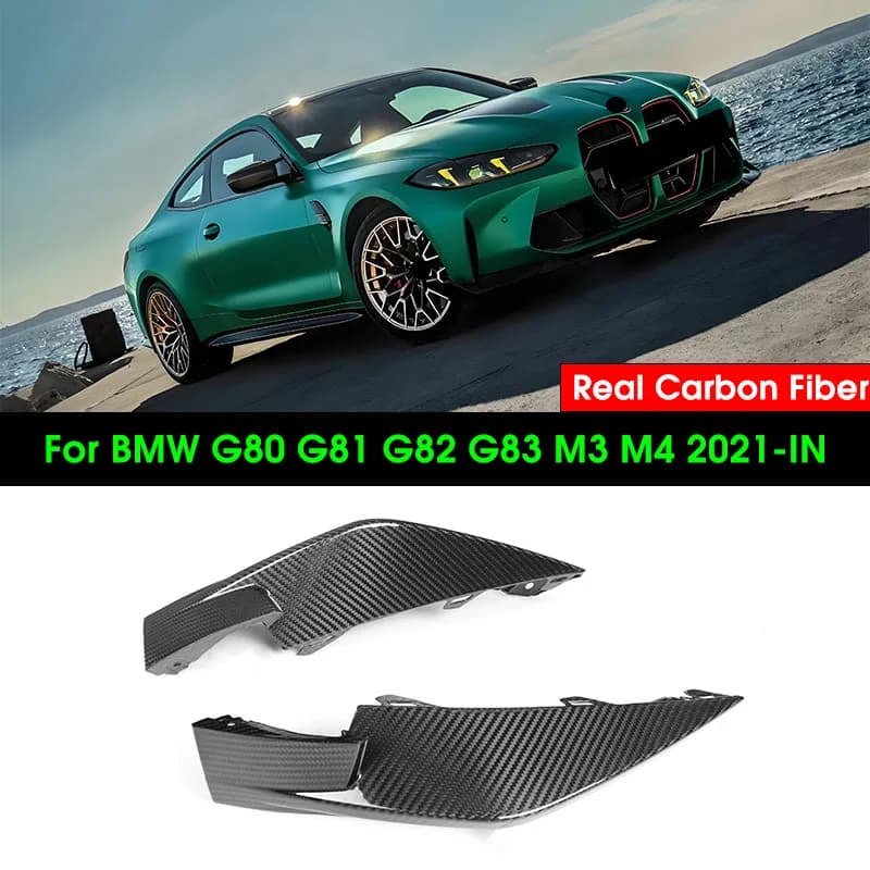 Reale A Secco In Fibra di Carbonio Paraurti Anteriore Labbro Canard Diffusore Per BMW M3 G80 M4 G82 G83 2021-IN Car Styling Splitter Spoiler