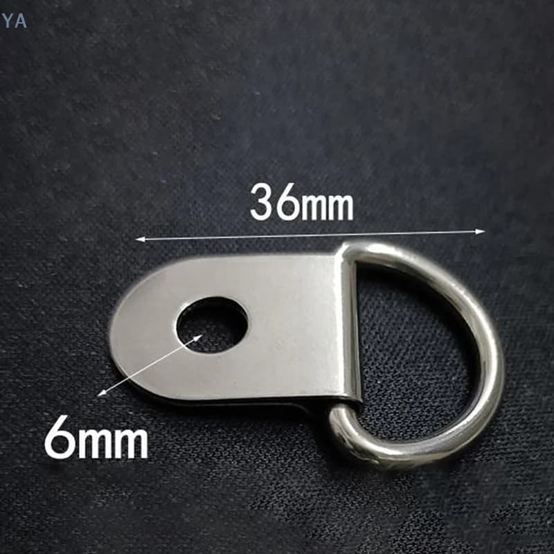 【YA】10pcs Stainless Steel D Shape Pull Hook Tie Down Anchors Ring Iron Cargo Tie Down Ring For Trailers RV Boats Accessories