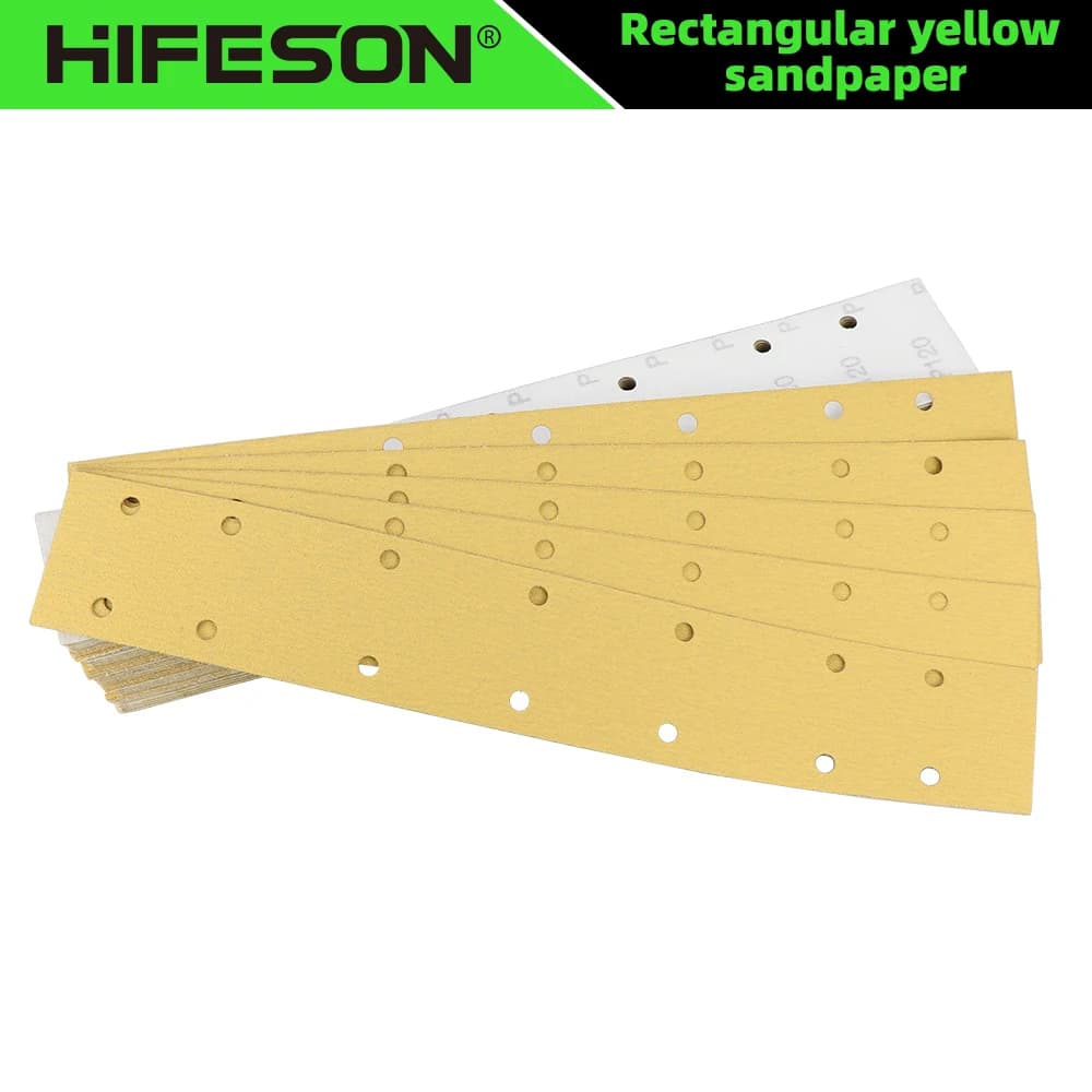 20 pz/50 pz 70x420mm Carta Vetrata Floccata Aspirazione Gancio Anello Levigatura Disco-Abrasivi Per 70x400mm Levigatrice Lucidatrice