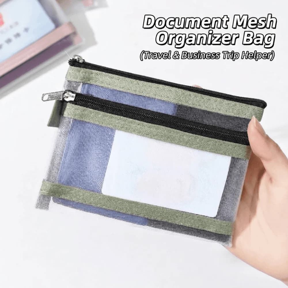 Coin Purses Mesh Passport Holder Clear Anti-theft Spring Lock Travel Storage Bag Multi-Purpose Zipper Closure Card Holder Travel