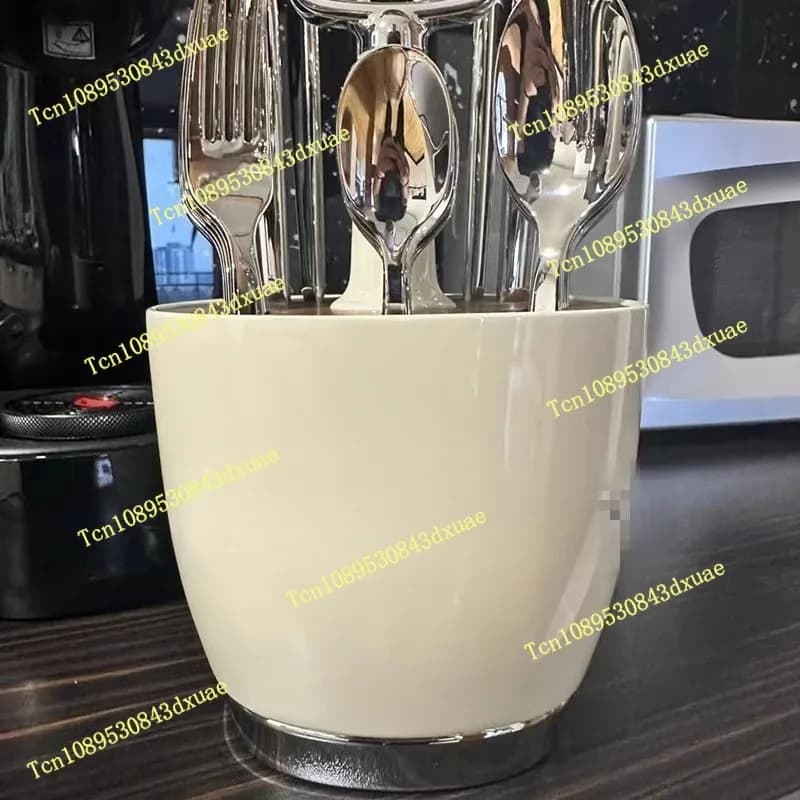 Cream Style Stainless Steel Cutlery Set Vintage Knife Fork Spoon Kitchen Tools for Baking Dessert