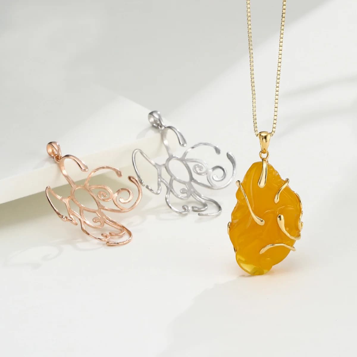 925 Sterling Silver Irregular Claw Pendant Blank Base Gemstone Pendant Findings Setting DIY Necklace Jewelry Making for Women