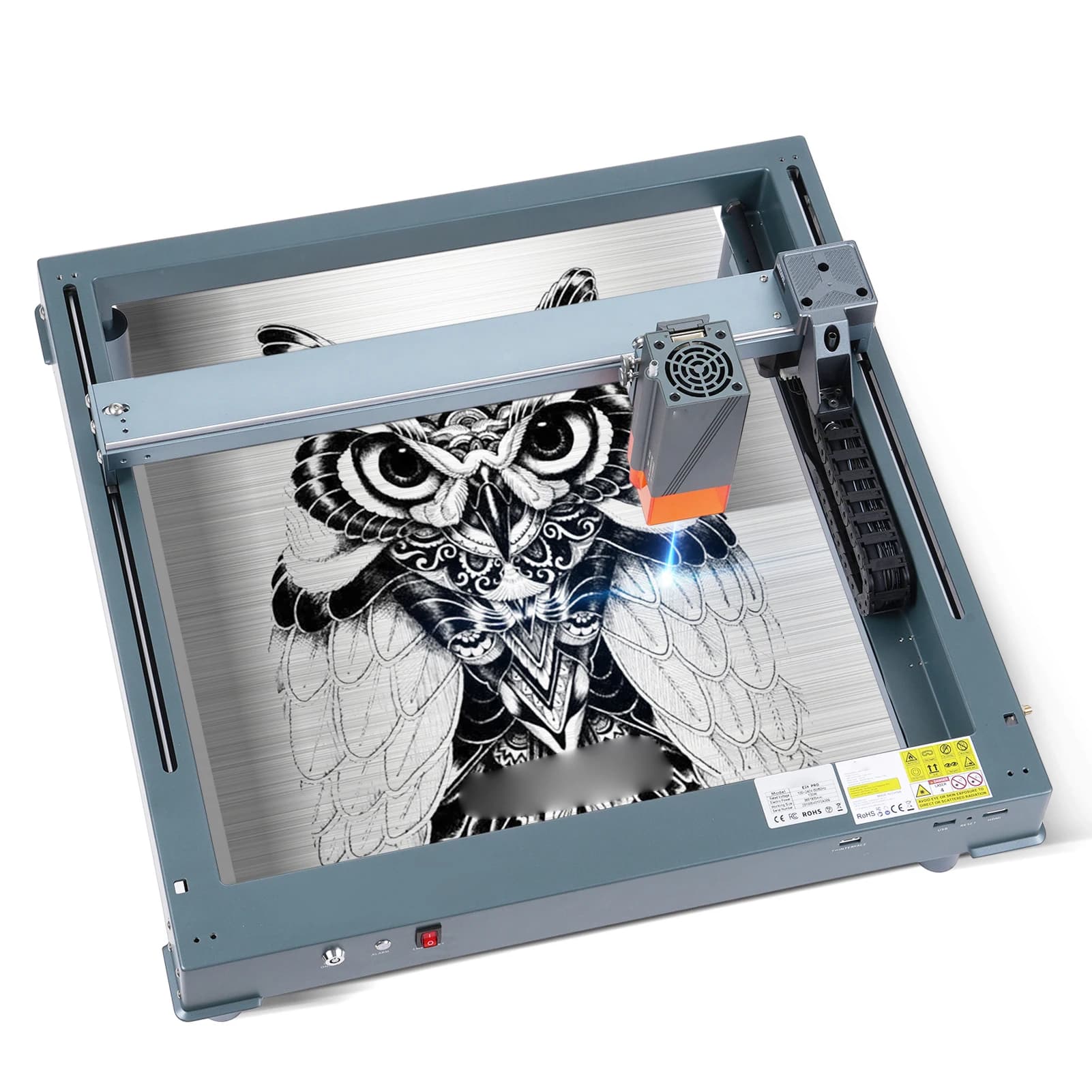 E18 Pro Laser Engraver Integrated Structure Compressed Spot High Speed Engraving 365x305mm Area Engraving Machine for Win