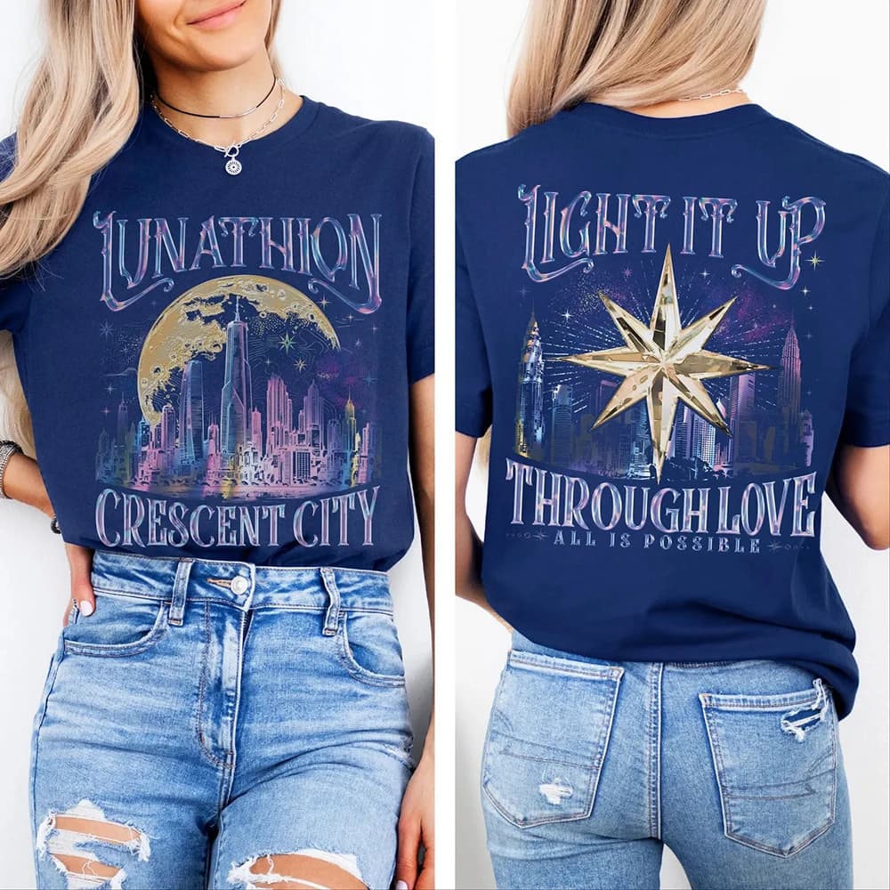 Maglietta da donna Sarah J Maas Merch, regalo per lettrici Bryce Quinlan, maglietta Crescent City, regali Booktok per lettrici, top universo SJM