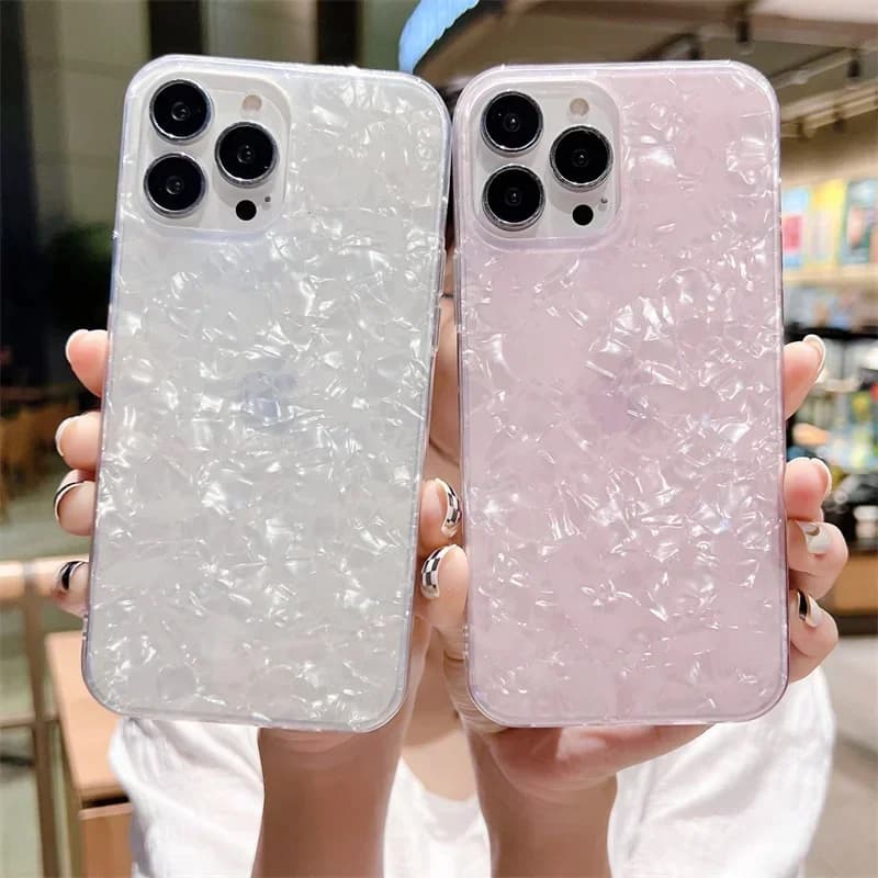 Custodia in Silicone di lusso carino Glitter marmo per IPhone 16 15 14 13 Pro Max Plus custodia morbida in Silicone antiurto TPU posteriore