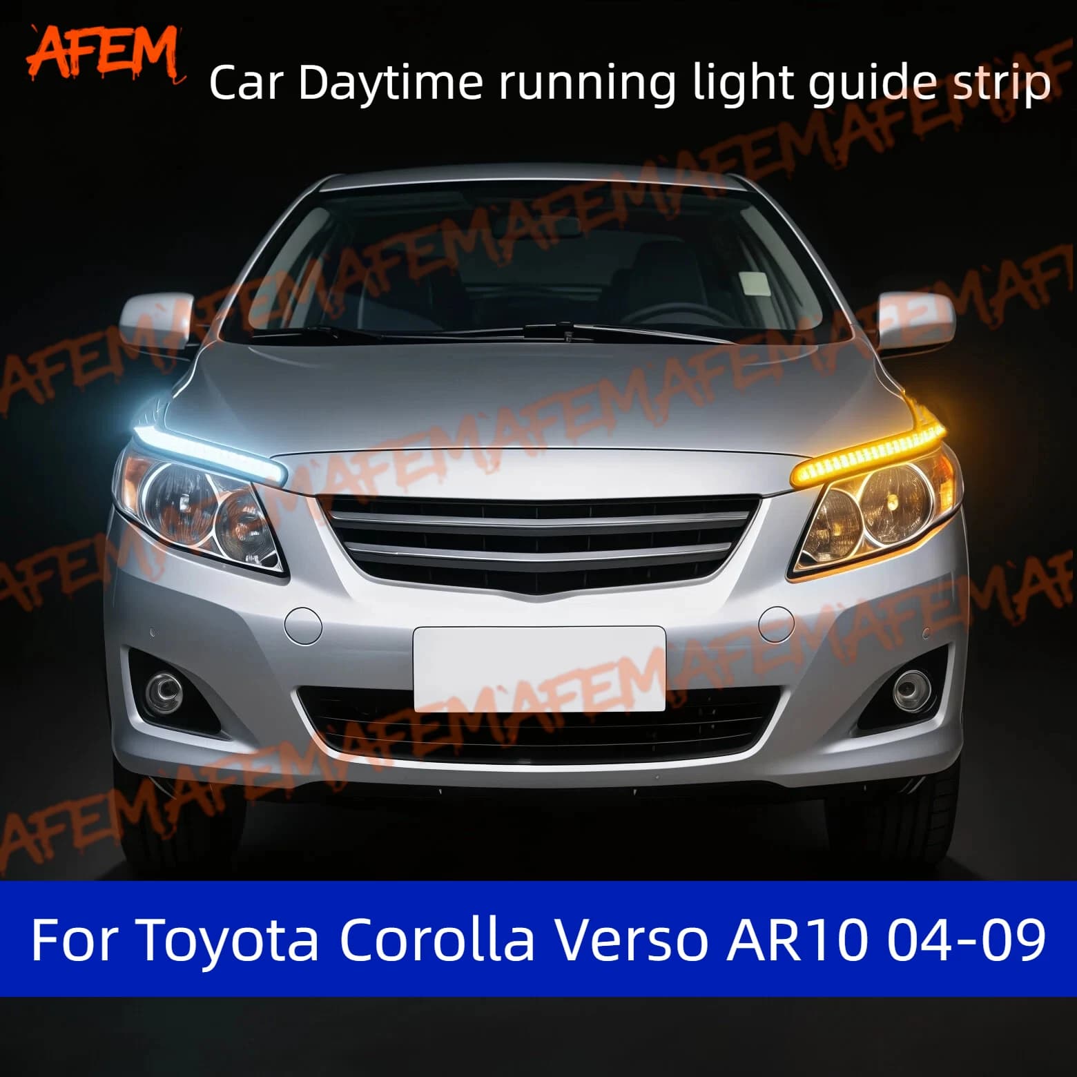 2Pcs 12V Led Guide Strip Headlight For Car Daytime Running Lights Turn Signal Bulb DRL For Toyota Corolla Verso AR10 04-09