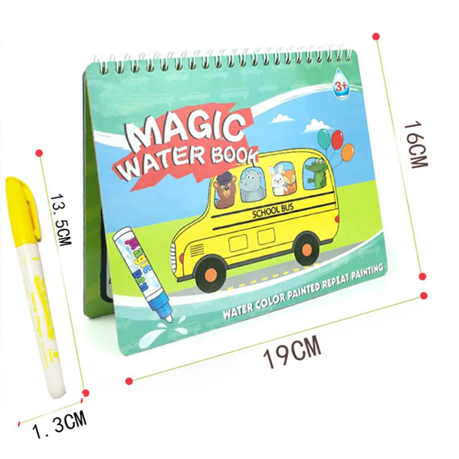 Libro per dipingere con l'acqua, giocattoli educativi, tavoletta da disegno per bambini in viaggio