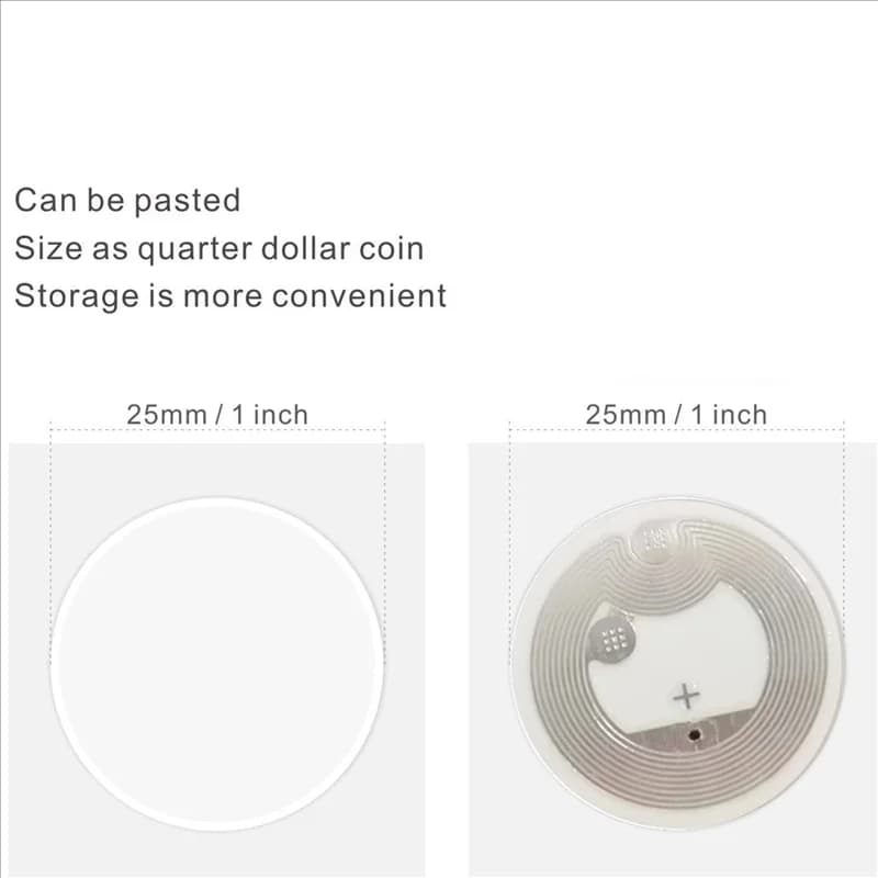 ZIZI 500 Pz NFC Ntag216 Adesivo Ntag216 Tag NFC NFC 216 Tag Ntag216 Carte NFC 13,56 Mhz Tag NFC Adesivi 888 Byte di Memoria A