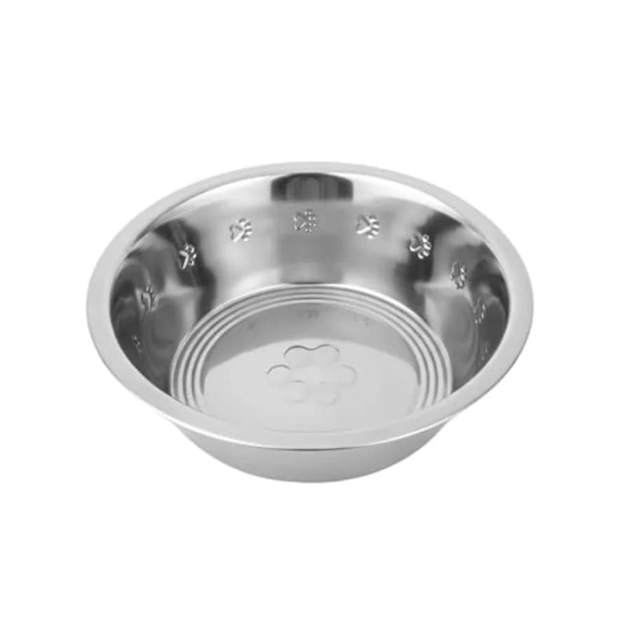 Stainless Steel Dog and Cat Bowls s 0.6L,Durable Metal Pet Food and Water Dish for Small Pets Rust-Resistant