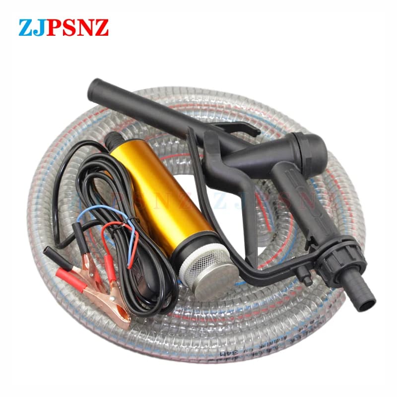 Electric Transfer Pump Diesel Sewage Water Oil Car Camping Fishing Submersible Transfer Pump Kit Pumping Electric Pump 12V 24V