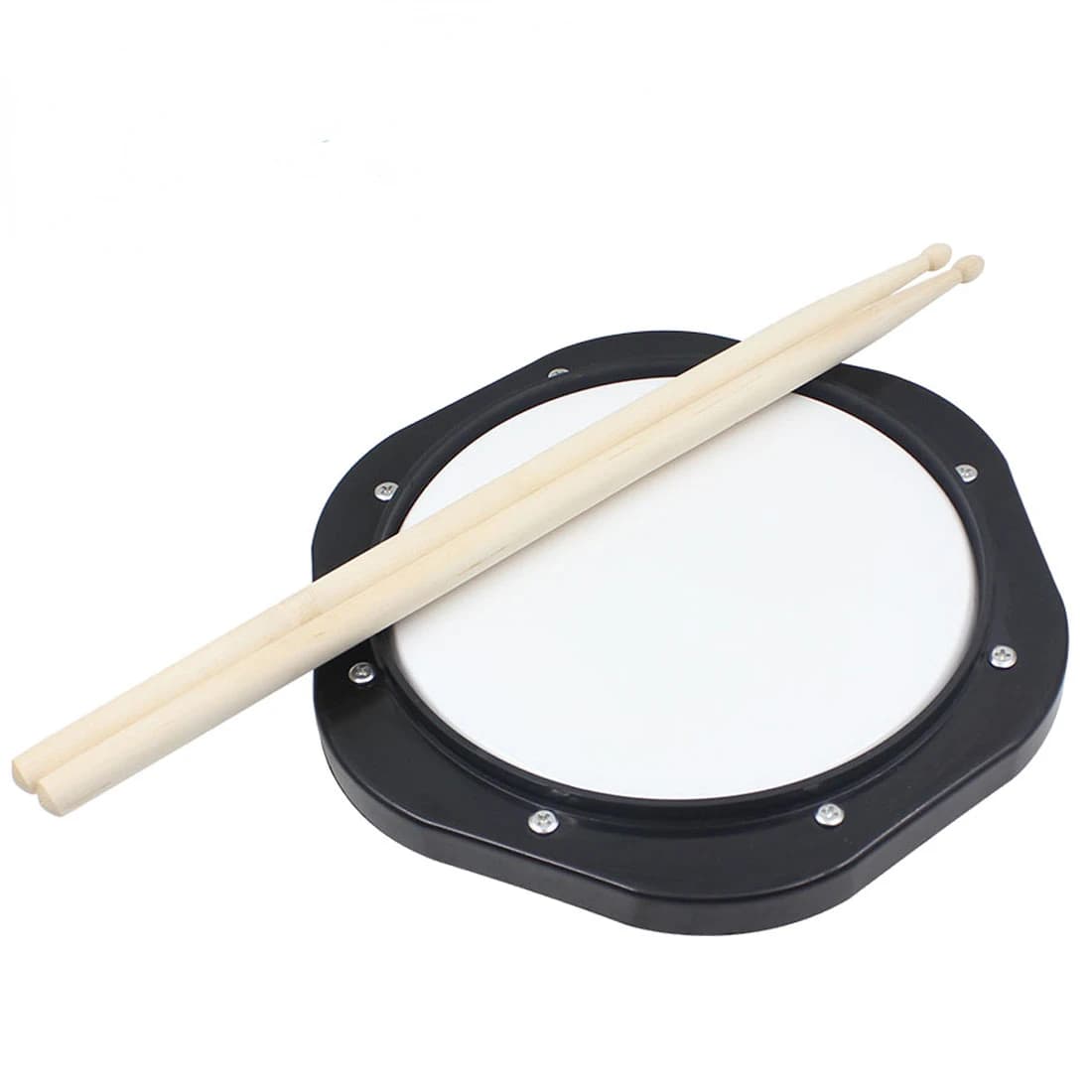 Kit tamburo muto da 10 pollici tamburi Jazz che iniziano lo strumento musicale a percussione del Pad di pratica del tamburo con bacchette per batteria in ABS
