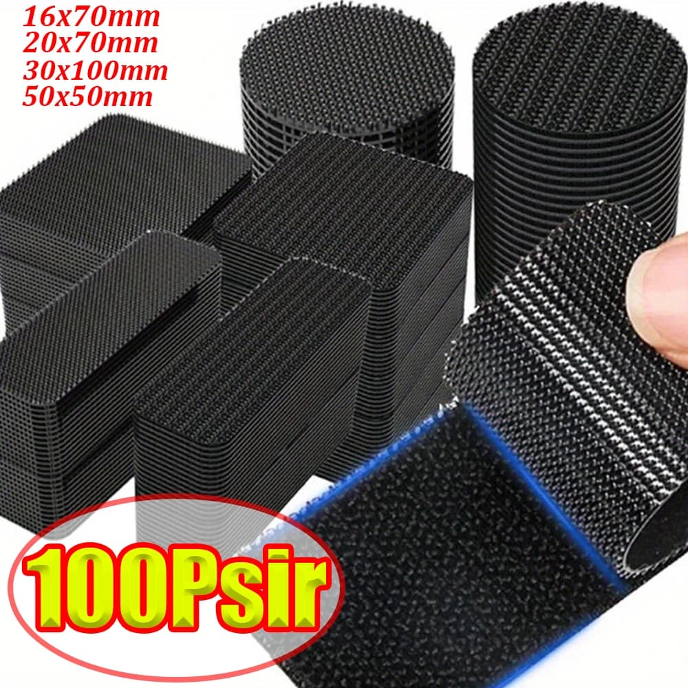 1-100Pair Wall decals for fixing mats for fixing double-sided car mats Strip with hook and ring with sticker Fixing for DIY rugs Auto