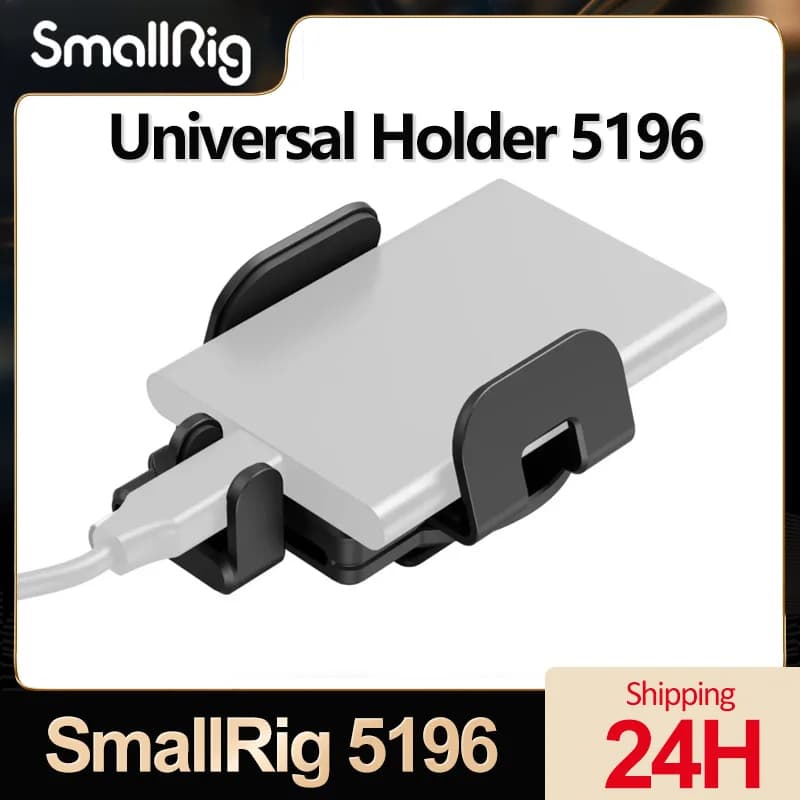 Supporto universale SmallRig per morsetto di supporto SSD esterno con pattino freddo e viti da 1/4"-20 per accessori 5196