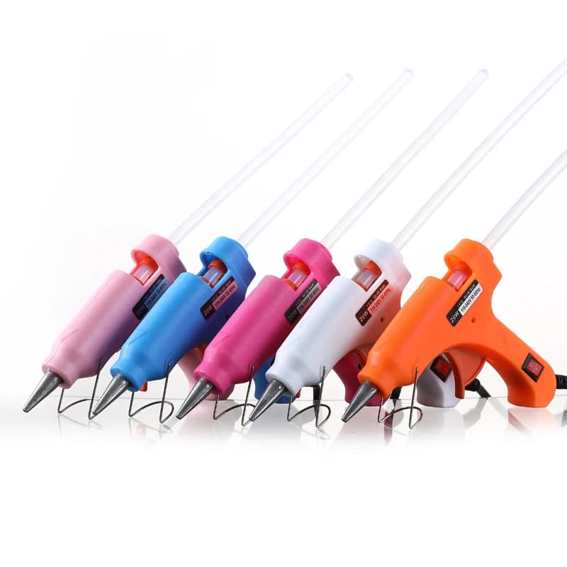 Pistola per colla a caldo con stick da 7 mm, mini pistola industriale termica elettrica per riparazioni, strumento di modellismo e artigianato