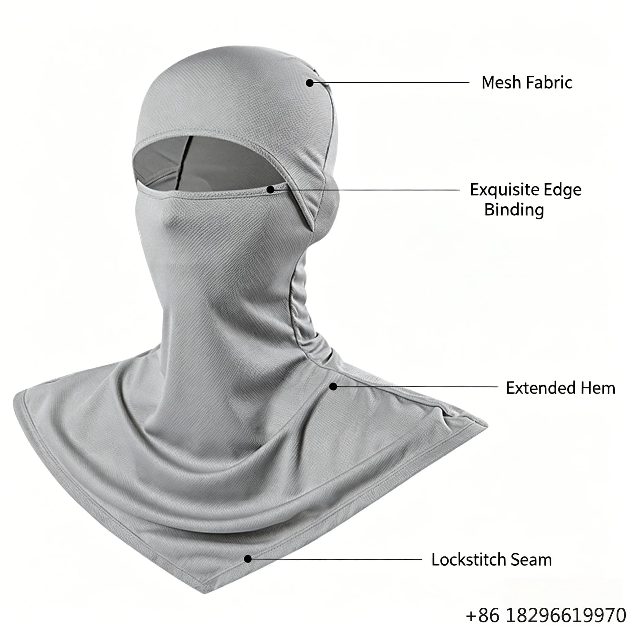 Unisex Ice Silk Sun Shield Balaclava Hat Sunscreen Face Mask for Women Men Cycling Headgear Hat