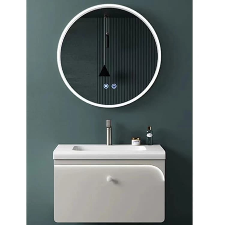Mobile Bagno di Lusso in Legno con Specchio LED, Design Elegante per Progetti e Appartamenti