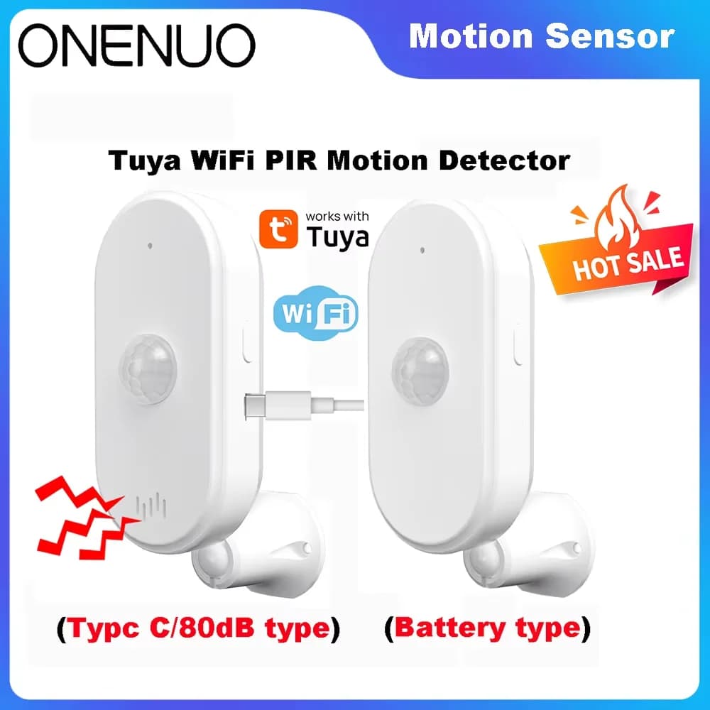 Sensore di movimento PIR WiFi Tuya Sensore di rilevamento del corpo umano Sensore PIR a infrarossi Smart Life per la protezione della sicurezza domestica