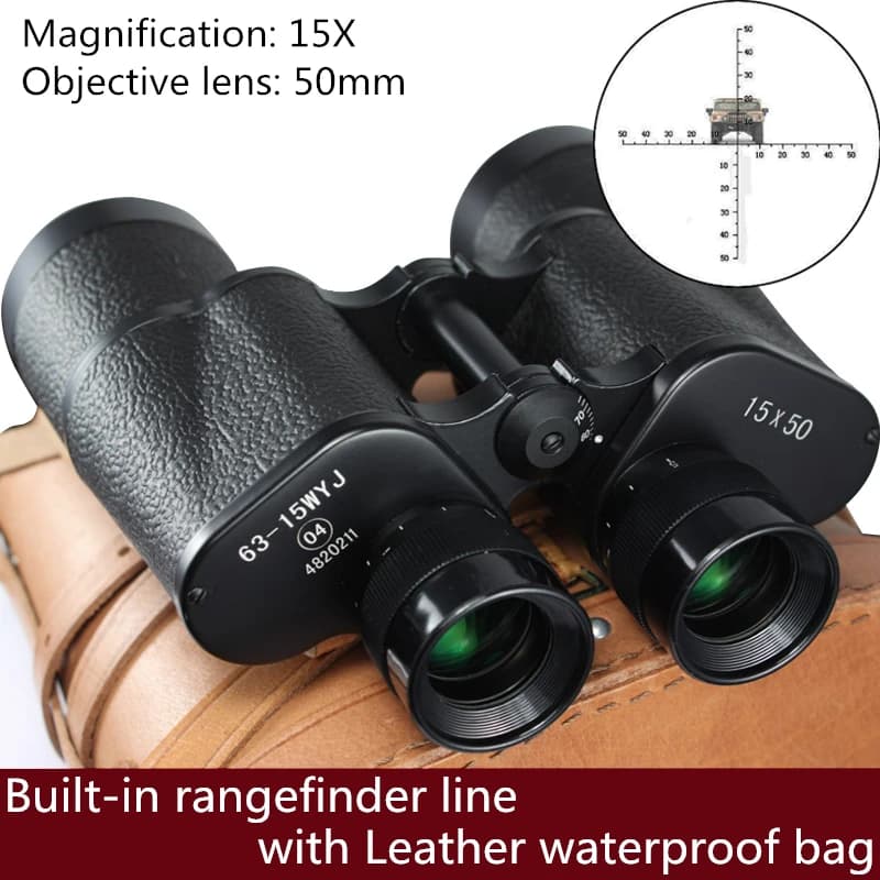 Binocolo Originale 15x50 Impermeabile con Telemetro Professionale Tipo 63 per Campeggio, Caccia e Nautica