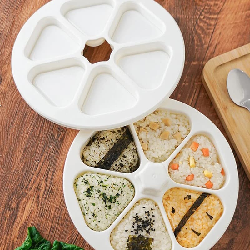 【xxx】Sushi Mold Lunch Triangle Rice Ball Lunch Box Onion Rice Ball Food Press Triangle Sushi Making Mold Sushi Set Kitchen Tools