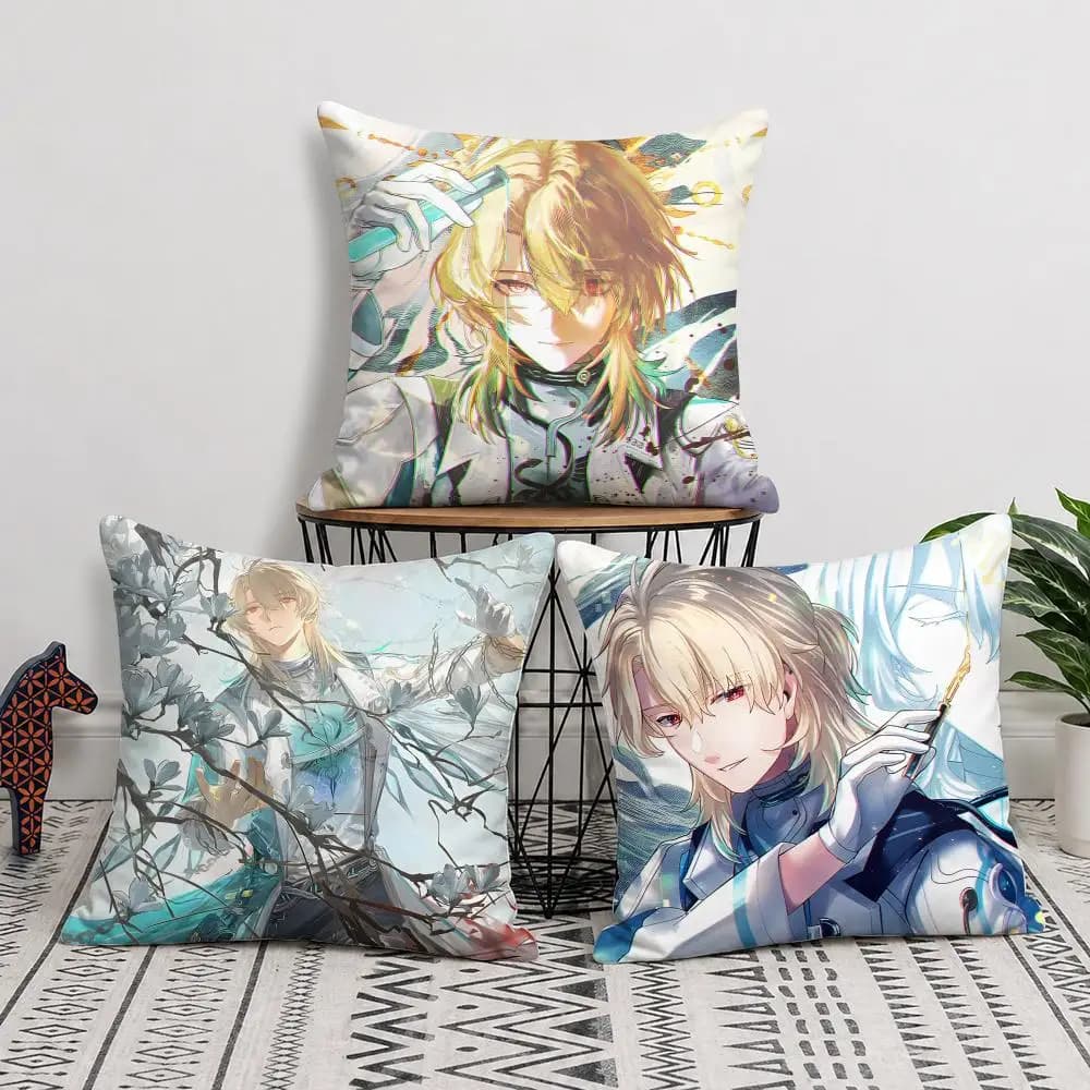 Luuk Herssen Wuthering Waves Cushion Cover Short Plush Soft Double-Sided Printing Pillow Case Cozy Sofa Bedroom Home Decor Gift