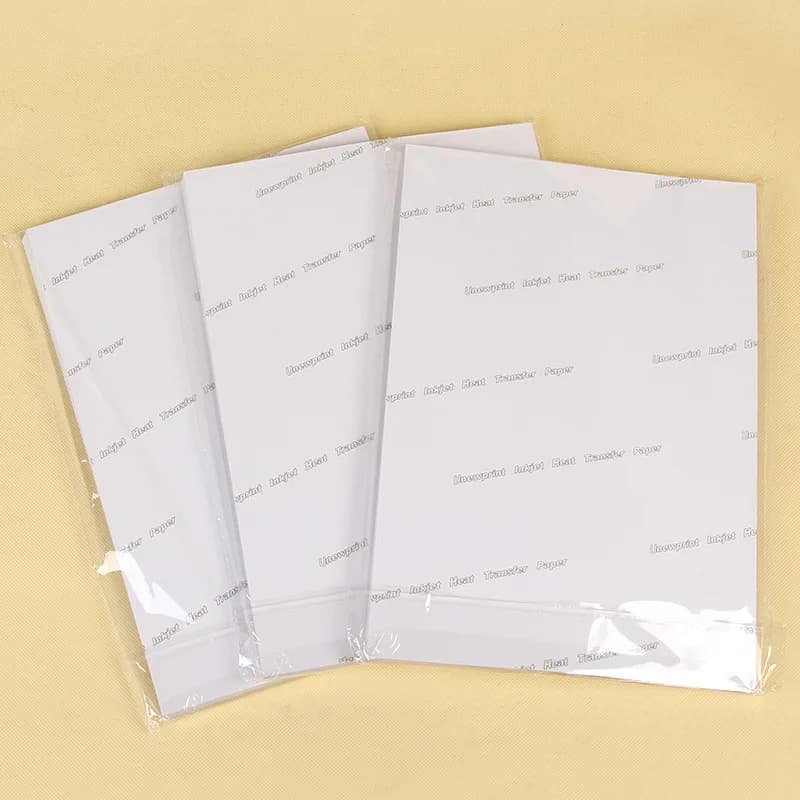 50 pezzi miglior prezzo di qualità Texprint Dye A4 Inkjet Laser Self Weeding Cotton Heat Press Transfer Sublimation Paper
