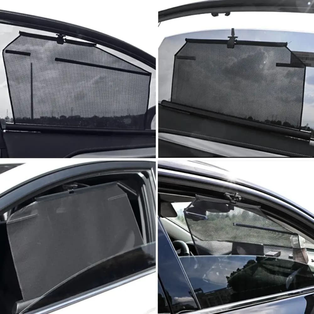 Retractable Car Curtains Auto Roll Up UV Protection Side Windshield Sunshade Heat Insulation Universal Car Window Sunshade