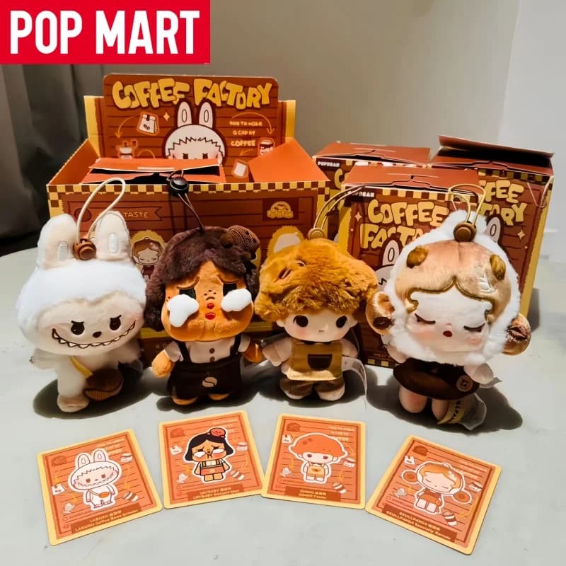 Genuino POP MART Bubble Cute Grain Coffee Factory Series Blind Box Trendy Vinile Peluche Bambole Ciondolo Festival Regali simpatici giocattoli