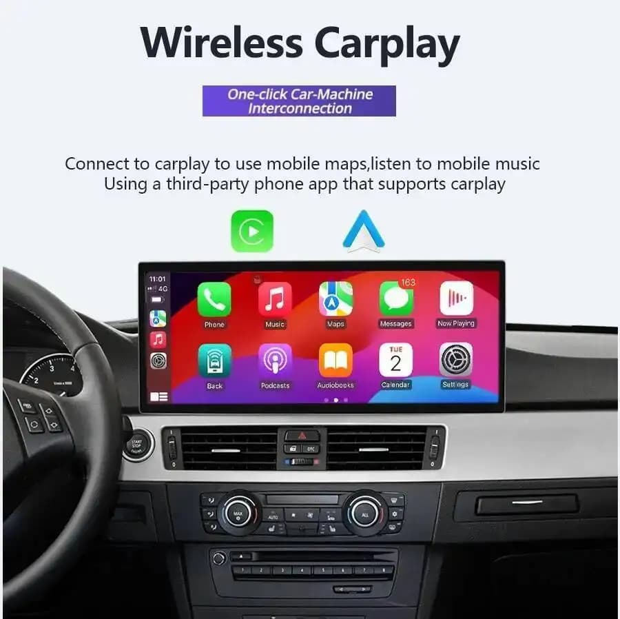 CarPlay Auto For BMW 1 2006-2011AHD Video Player 15.8Inch Navi Stereo Android 15 DSP Navigation Car Radio 4G Wifi GPS Screen