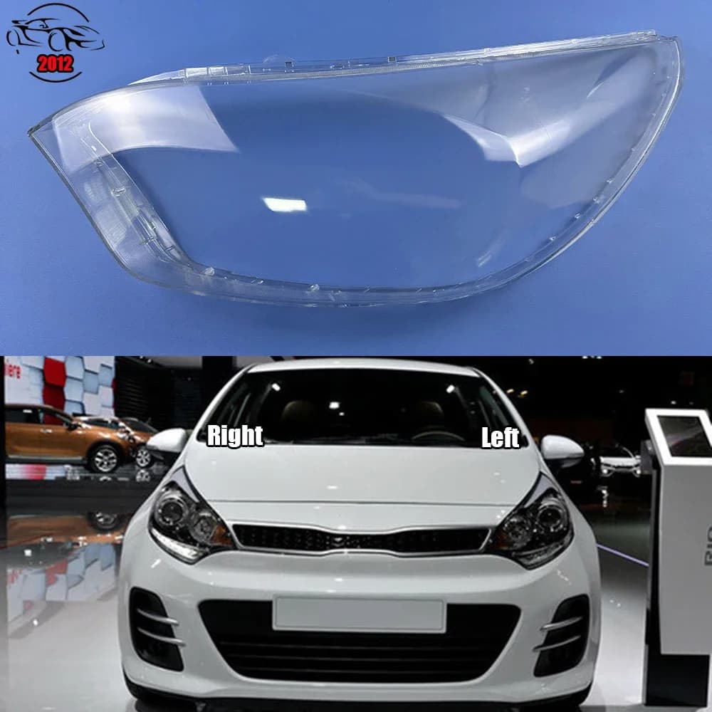 Per Kia Rio Hatchback (versione estera) 2012 Faro Borsette Paralume Trasparente Copertura Della Lampada Del Faro Parti di Ricambio Auto