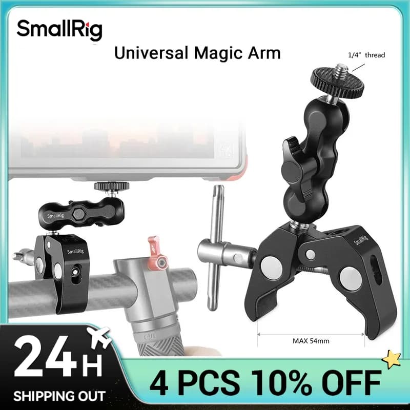 SmallRig Universal Magic Arm morsetto a sfera multifunzionale adattatore a doppia sfera con morsetto inferiore per Monitor/luci a Led 2164