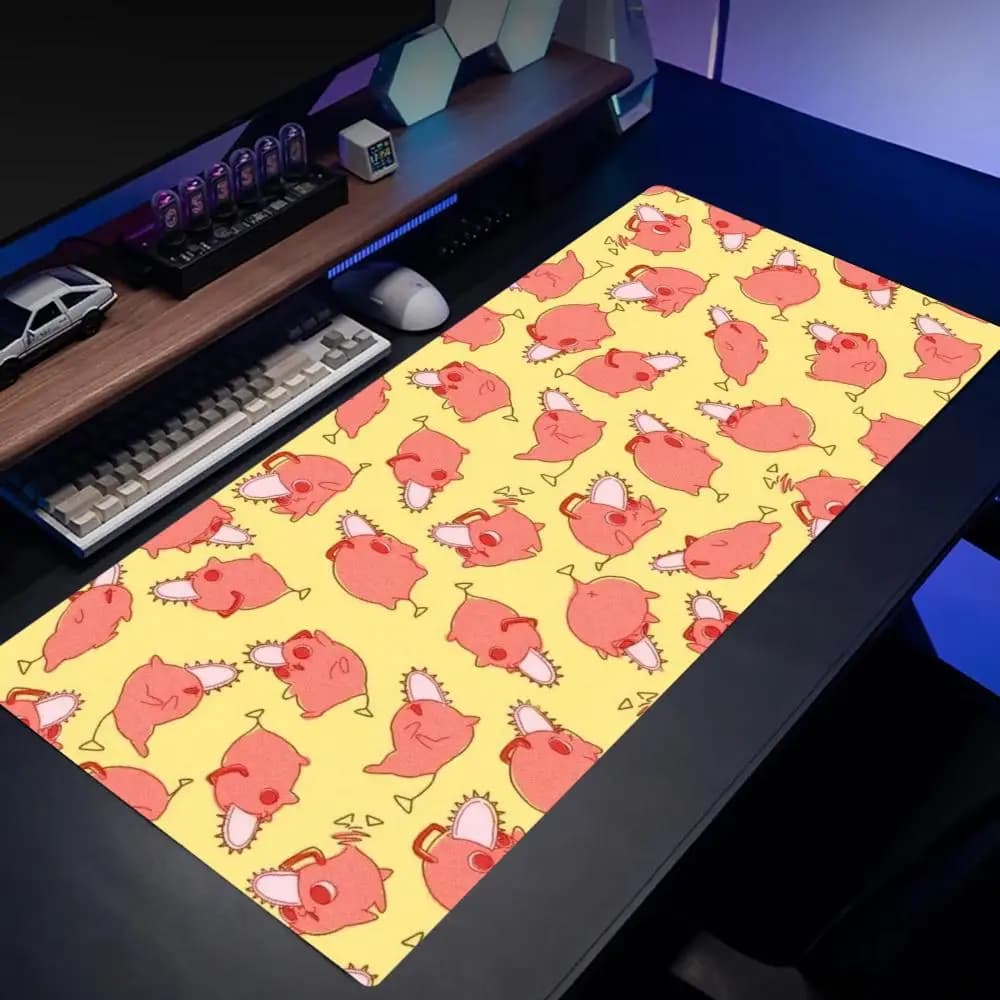 Tappetini per mouse Pochita, tappetini da gioco, mousepad, accessori per ufficio, tappetino per mouse, tappetino da gioco, tappeto per mouse, tappetino da scrivania, 900x400