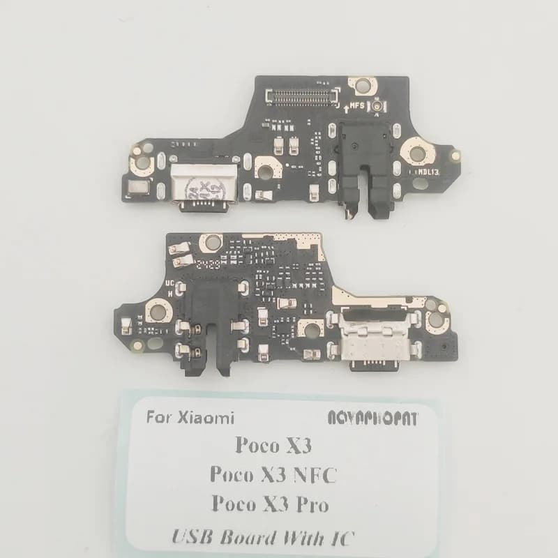 Novaphopat Per Xiaomi Poco X3 NFC X3 Pro Dock USB Porta di Ricarica Spina Caricatore Veloce Cavo Della Flessione Con Microfono Scheda MIC Con IC